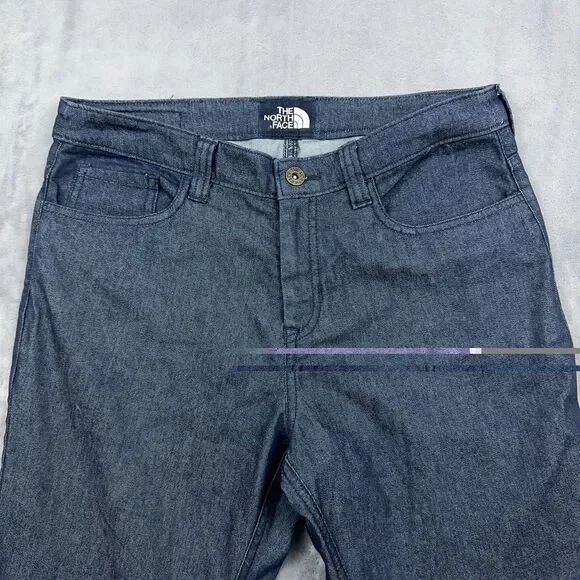 The North Face Tungsted Pants Women's 2 Blue Dark Wash Stretch Mid Rise Hiking - Picture 3 of 13